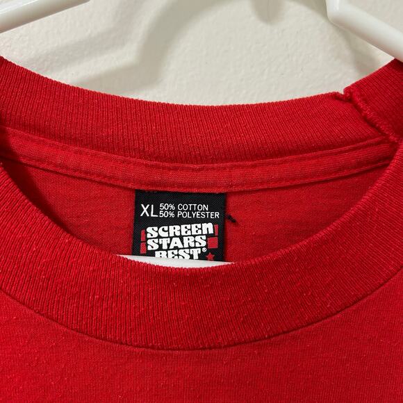 McDonalds Mens XL Red Short Sleeve 1989 Single Stitch T Shirt Challenge USA-USSR - Picture 4 of 5